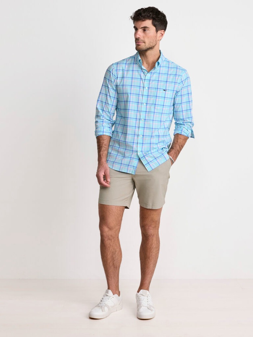 NWT Vineyard Vines - Performance Coconut Key Plaid Featherweight Shirt - Picture 3 of 4